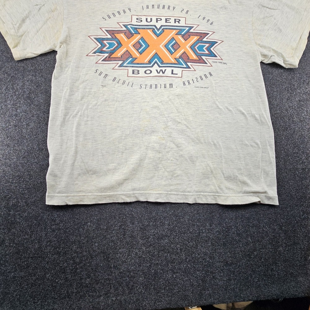 Vintage NFL T-Shirt Stadium Cowboys Steelers Super Bowl XXX Size L Sundevil 96 - Picture 7 of 16